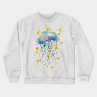 Watercolor Jellyfish Crewneck Sweatshirt